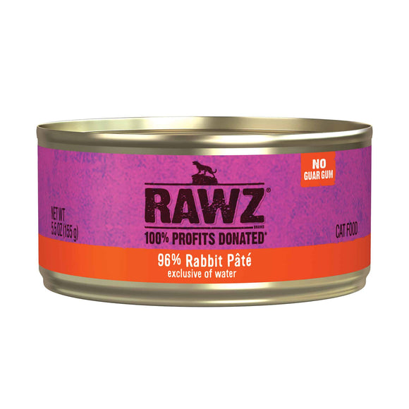 RAWZ® 96% Rabbit Pâté Cat Food (3 oz Cans)