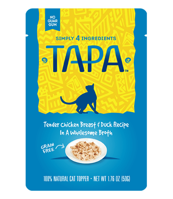 Rawz Tapa Tender Chicken Breast & Duck Wet Cat Food Recipe In Wholesome Broth (1.76 oz. Pouches)