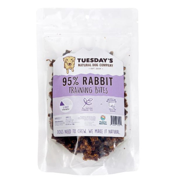 Tuesdays Natural Dog Company 95% Rabbit Training Bites Dog Treats (6 oz)