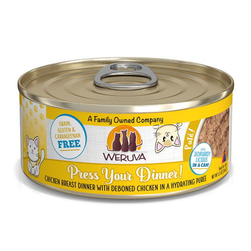 Weruva Press Your Dinner! Chicken Breast Dinner with Deboned Chicken Canned Cat Food (3-oz, Single)