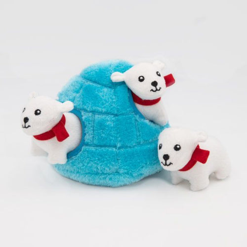 Zippy Burrow™ - Polar Bear Igloo (Plush Dog Toy)