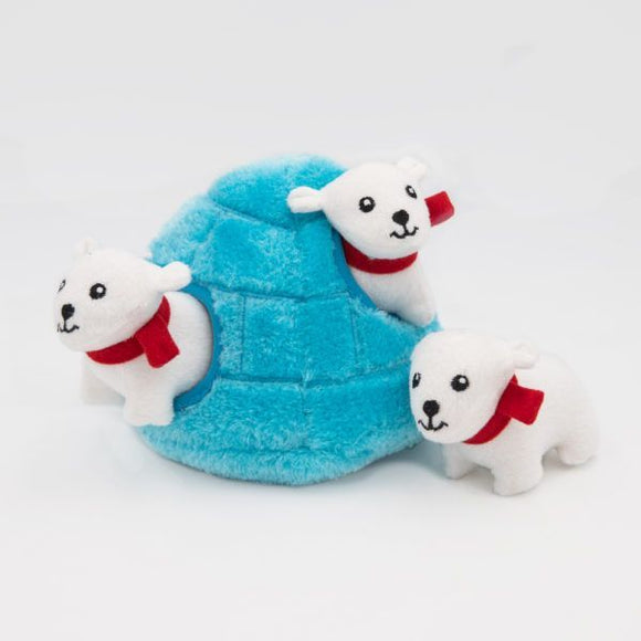 Zippy Burrow™ - Polar Bear Igloo (Plush Dog Toy)