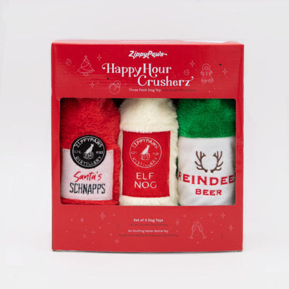 Zippy Paws Happy Hour Holiday Crusherz Holiday 3 Pack