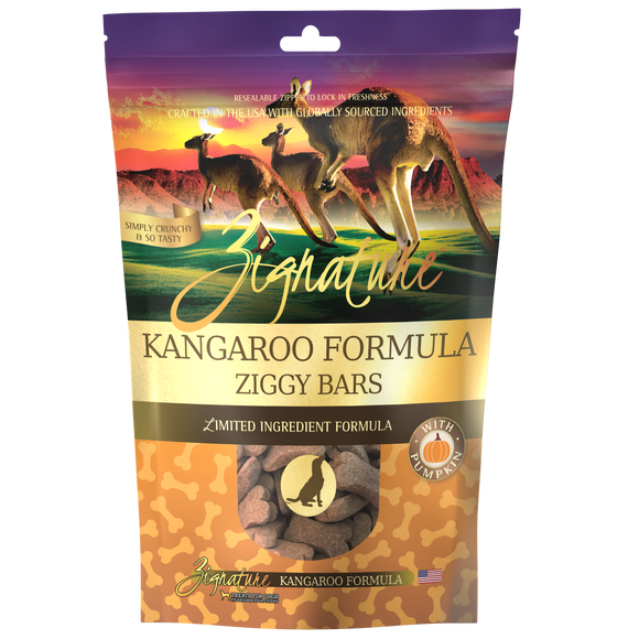 Zignature Ziggy Bars Kangaroo Formula Dog Treats (12-oz)