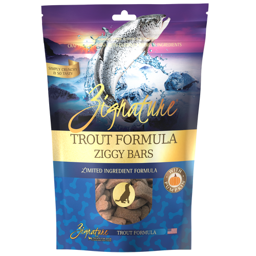 Zignature Ziggy Bars Trout Formula Dog Treats (12-oz)