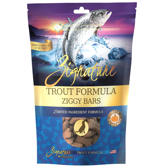 Zignature Ziggy Bars Trout Formula Dog Treats (12-oz)