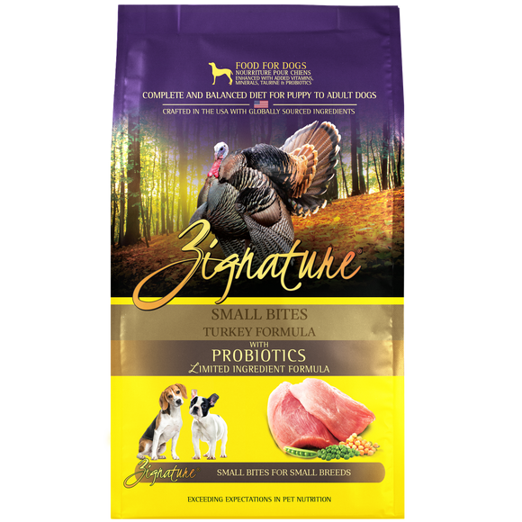 Zignature Small Bites Turkey Formula Dry Dog Food (4-lb)