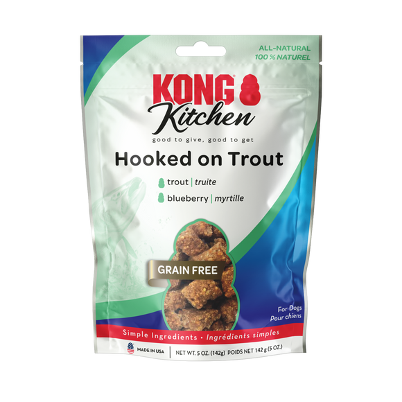 KONG Kitchen Grain-Free Hooked on Trout Treats (5 Oz)