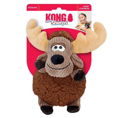 KONG Sherps Floofs Moose Dog Toy