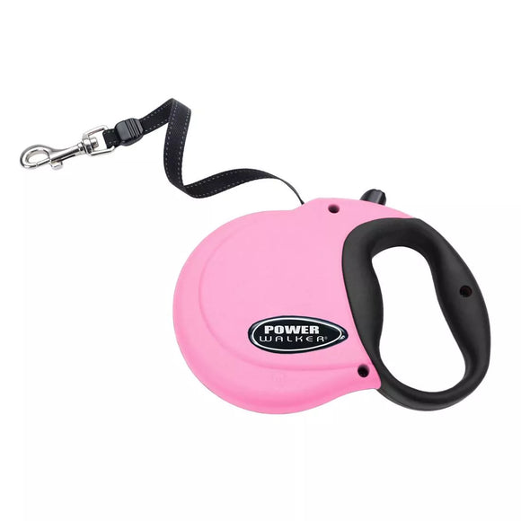Coastal Pet Products Power Walker Dog Retractable Leash Medium, Pink (Medium, Pink)