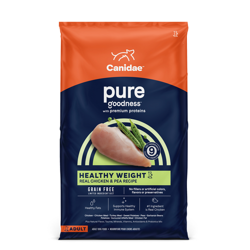 Canidae PURE Grain Free, Limited Ingredient Healthy Weight Dry Dog Food, Chicken and Pea (24-lb)