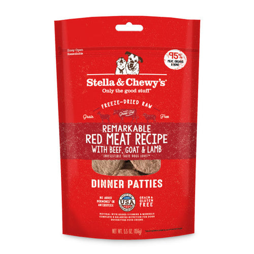 Stella & Chewy's Remarkable Raw Red Meat Recipe Freeze Dried Dinner Patties Dog Food