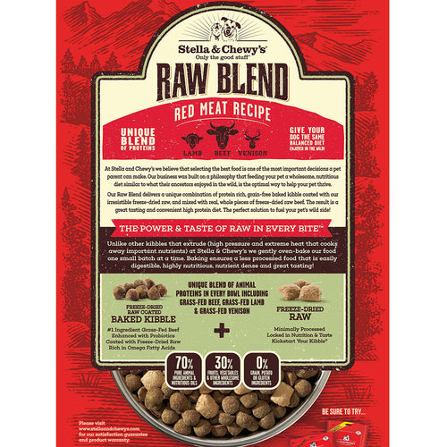 Stella & Chewy's Raw Blend Kibble Red Meat Dog Food (22-lb)