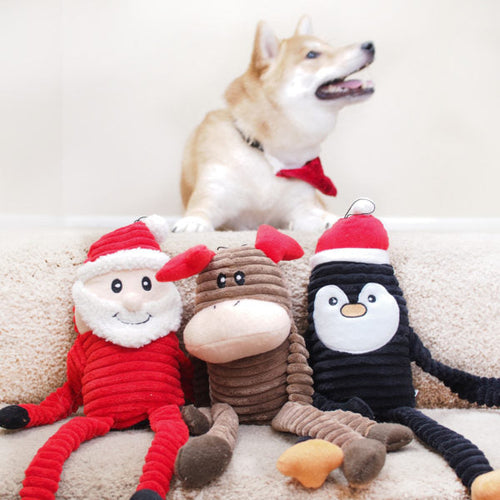 ZippyPaws Holiday Crinkle  Reindeer Dog Toy (Large)