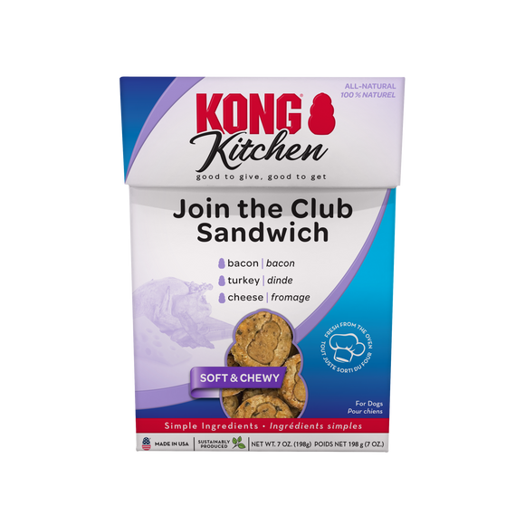 KONG Kitchen Soft & Chewy Join The Club Sandwich Dog Treat