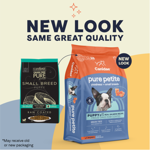 Canidae PURE Petite Grain Free, Limited Ingredient, Small Breed Dry Puppy Food, Salmon (4-lb)