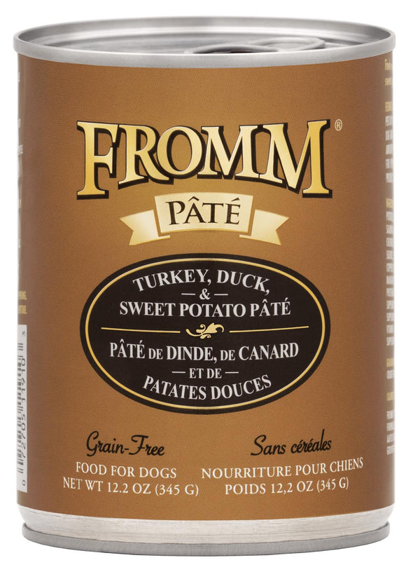 Fromm Grain-Free Turkey, Duck & Sweet Potato Pâté Dog Food (12.2 oz, Single Can)