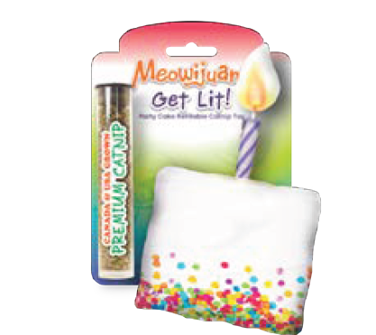 Meowijuana Get Lit Refillable Birthday Cake (Each)