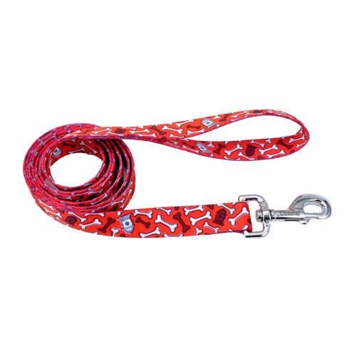 Coastal Pet Products Styles Dog Leash (5/8 X 06', Red Bones)