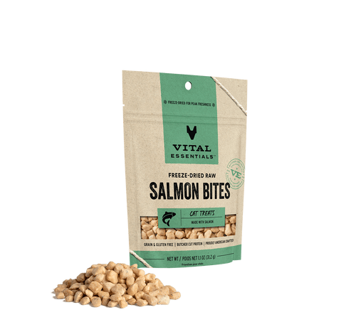 Vital Essentials Vital Cat Freeze Dried Grain Free Wild Alaskan Salmon Cat Treats (1.1 OZ)