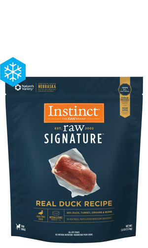 Instinct Raw Signature Frozen Medallions Real Duck Recipe (3 lb)