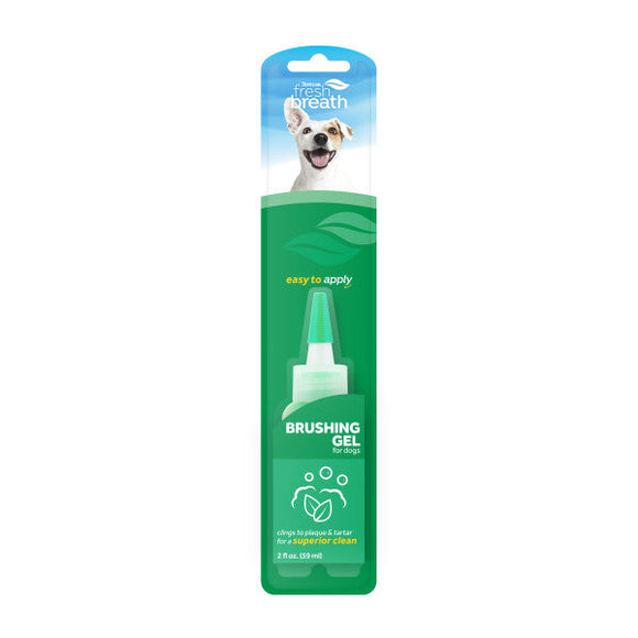 TropiClean Fresh Breath Dental & Oral Care Brushing Gel for Pets (2 oz)