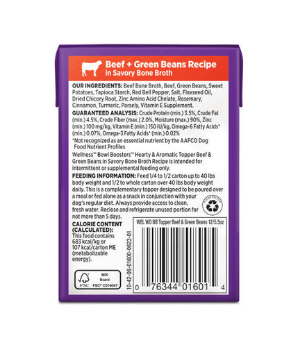 Wellness Bowl Boosters Hearty Toppers Beef (5.5 oz.)