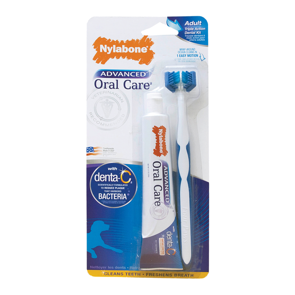 Nylabone  Advanced Oral Care Triple Action Dog Dental Kit (2.5-oz)