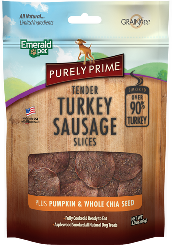 Emerald Pet Purely Prime Turkey Sausage Slices