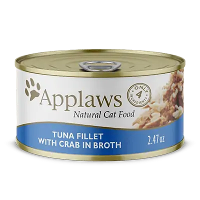 Applaws Natural Wet Cat Food Tuna Fillet with Crab in Broth