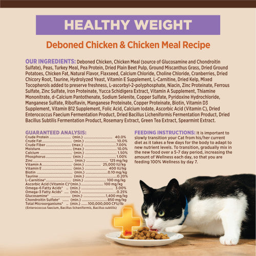Wellness CORE+ Healthy Weight Chicken & Chicken Meal Dry Cat Food