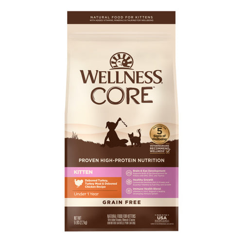 Wellness CORE Grain Free Kitten Deboned Turkey, Turkey Meal & Deboned Chicken