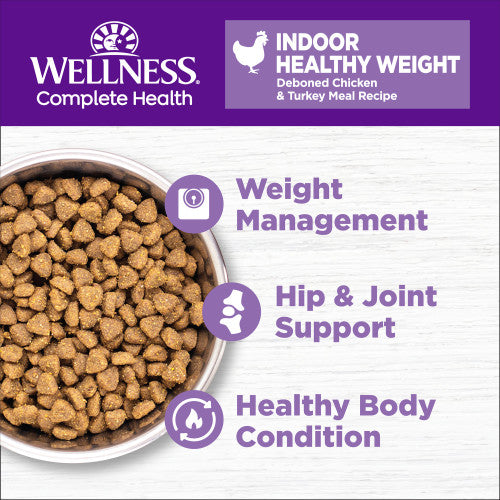 Wellness Complete Health Grain Free Indoor Healthy Weight Chicken Recipe Dry Cat Food