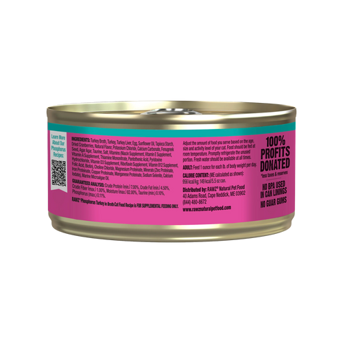 Rawz Lower Phosphorus Turkey Canned Cat Food