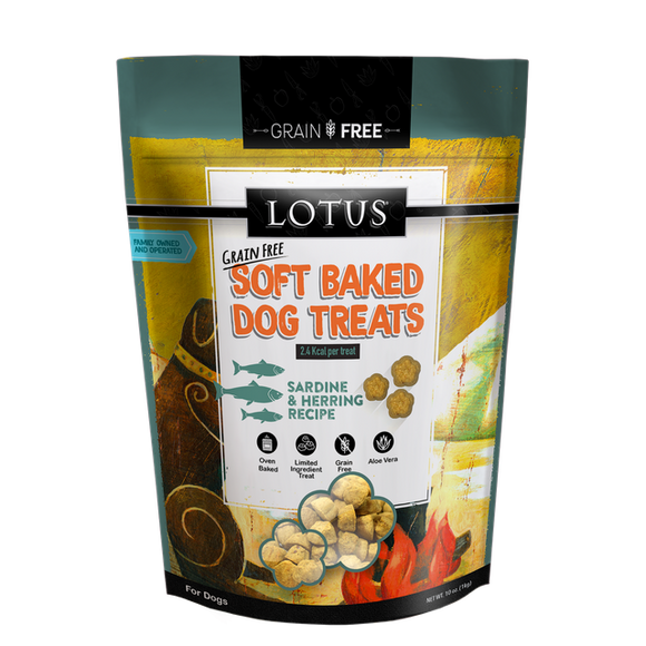Lotus Sardine Recipe Soft Baked Dog Treats (10 Oz)