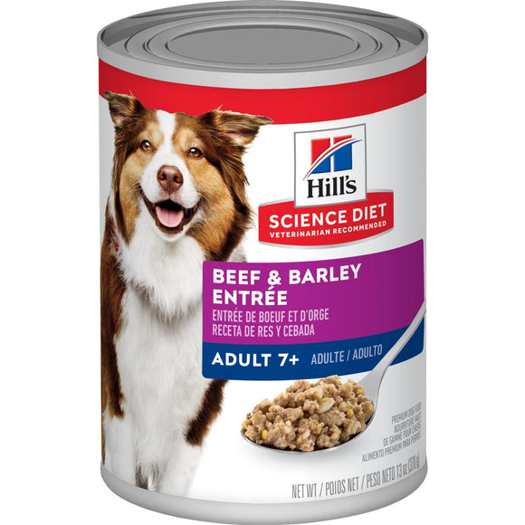 Hill's Science Diet Adult 7+ Beef & Barley Entrée dog food (13 oz)
