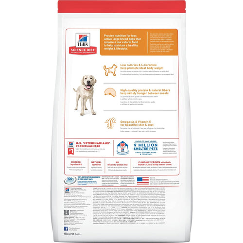 Hill's Science Diet Adult Large Breed Light Chicken Meal & Barley Dog Food (15LB)