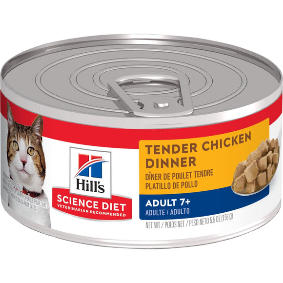 Hill's Science Diet Adult 7+ Tender Chicken Dinner cat food (5.5 oz)