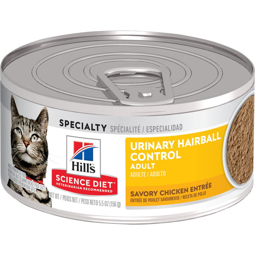 Hill's® Science Diet® Adult Urinary Hairball Control Savory Chicken Entrée Wet Cat Food (2.9 oz Case of 24)