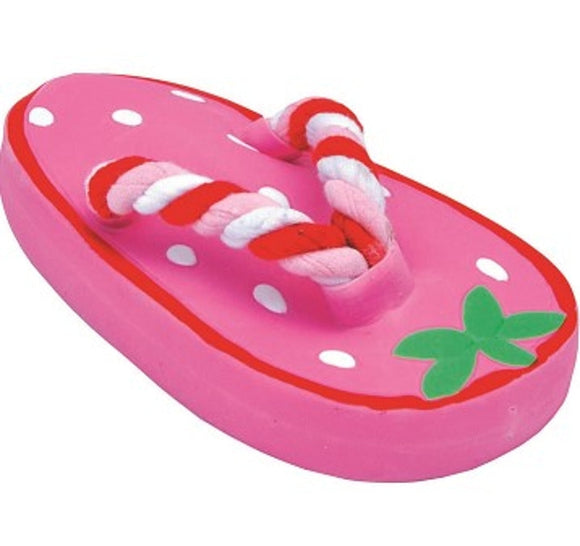 LIL PALS LATEX & ROPE STRAWBERRY FLIPFLOP (5 INCH, PINK)