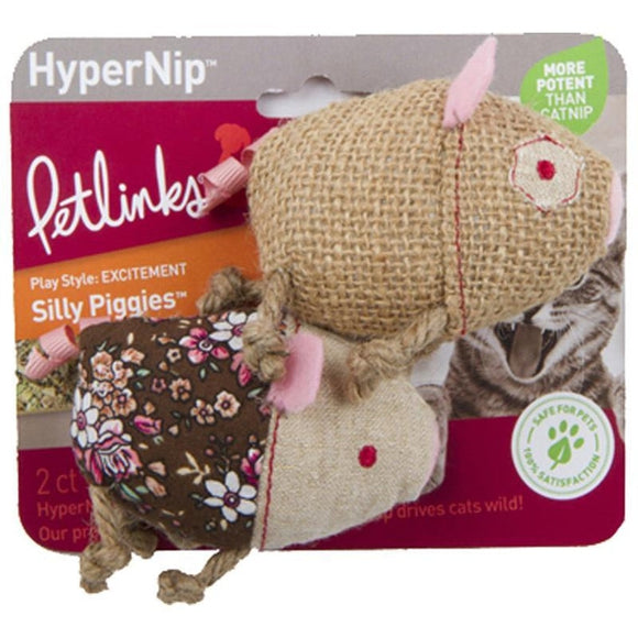 SILLY PIGGIES WITH HYPERNIP CAT TOY (2 COUNT)