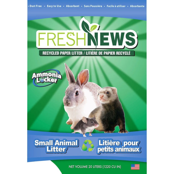 FRESH NEWS SMALL ANIMAL LITTER (20 LITER, GRAY)
