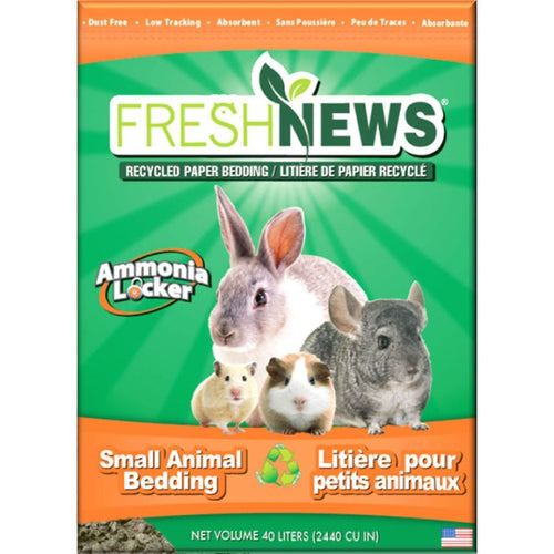 FRESH NEWS SMALL ANIMAL BEDDING (40 LITER, GRAY)