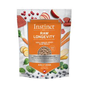 Instinct® Raw Longevity 100% Freeze-Dried Raw Meals Grass-Fed Beef Recipe Dog Food