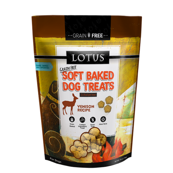 Lotus Venison Recipe Soft Baked Dog Treats (10 Oz)
