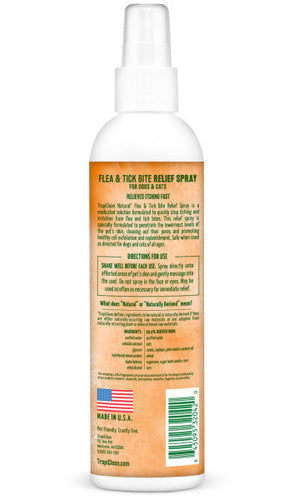 TropiClean Natural Flea & Tick Bite Relief Spray (8 oz)