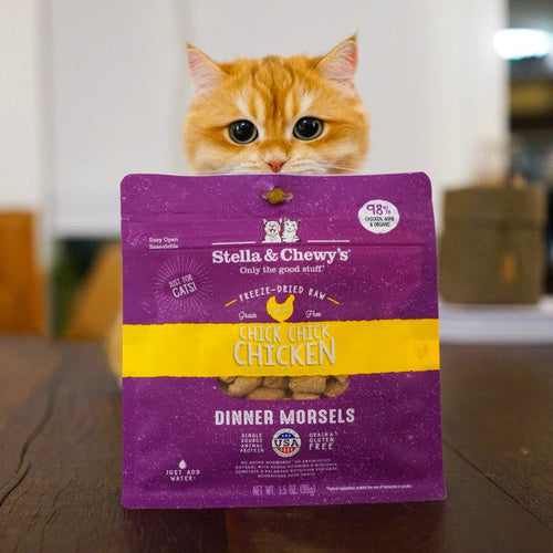Stella & Chewy's Freeze-Dried Dinner Morsels Chick Chick Chicken Cat Food (8-oz)
