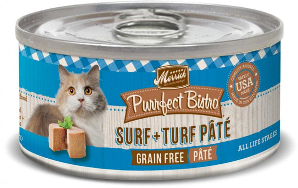 Merrick Purrfect Bistro Surf and Turf Grain Free Canned Food for Cats and Kittens