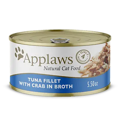 Applaws Natural Wet Cat Food Tuna Fillet with Crab in Broth
