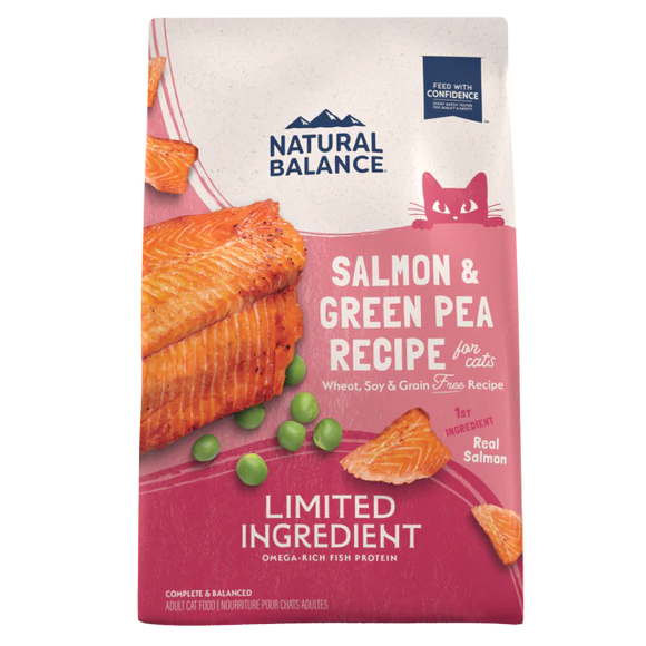 Natural Balance L.I.D. Limited Ingredient Grain Free Salmon & Green Pea Recipe Dry Cat Food (4-lb)